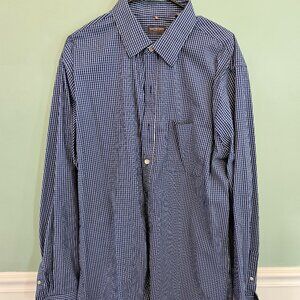 Van Heusen Blue Mens XLT Long Sleeve Button Up Shirt